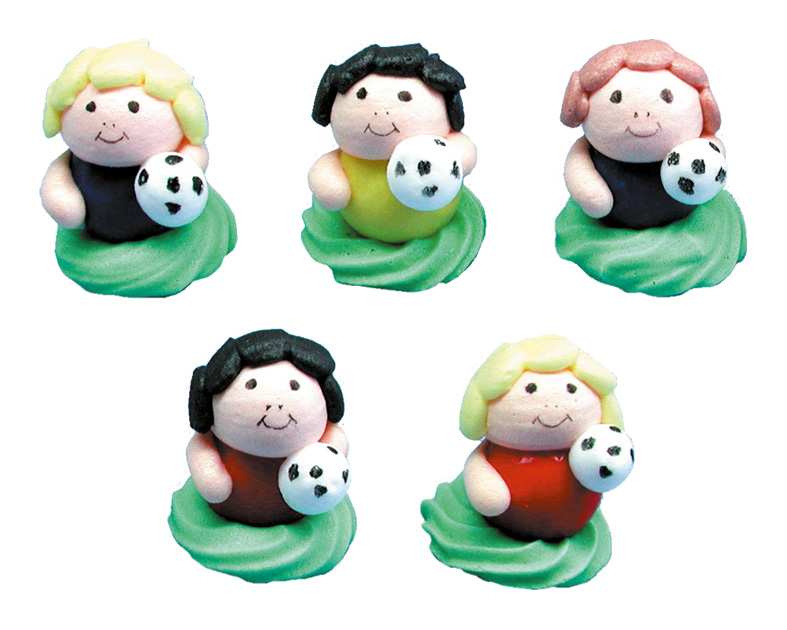 Fußballer mit Kaugummi