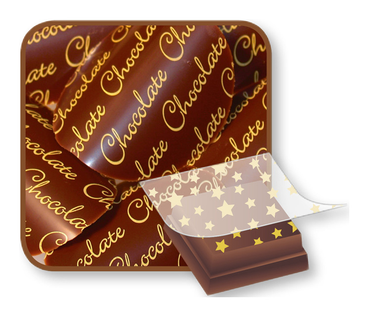 Schoko-Transferfolie "Chocolate gold"
