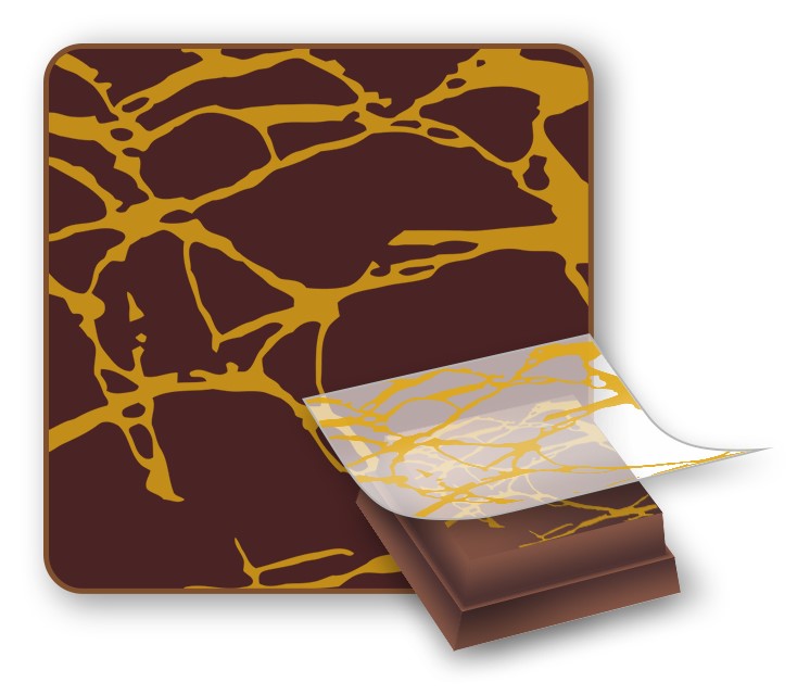 Schoko-Transferfolie "Structure gold"