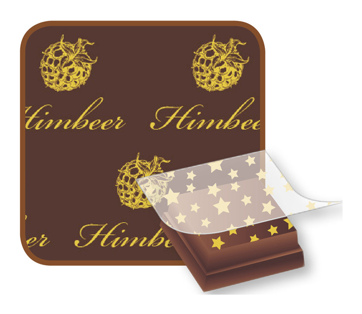 Schoko-Transferfolie "Himbeer gold"